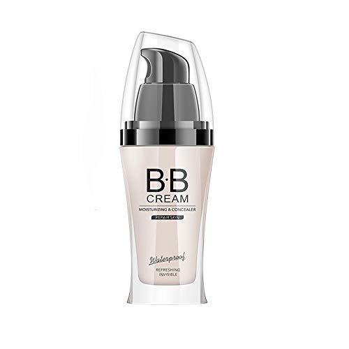 CCPT BB Cream-Oil-FREE Moisturizer,Multi-Function and High Coverage Makeup,Light/Medium for men and women (Ivory White)