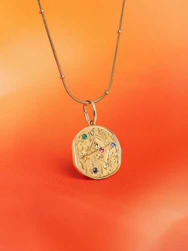 Charm Acuario en Latón Baño de Oro 18Kt para Mujer