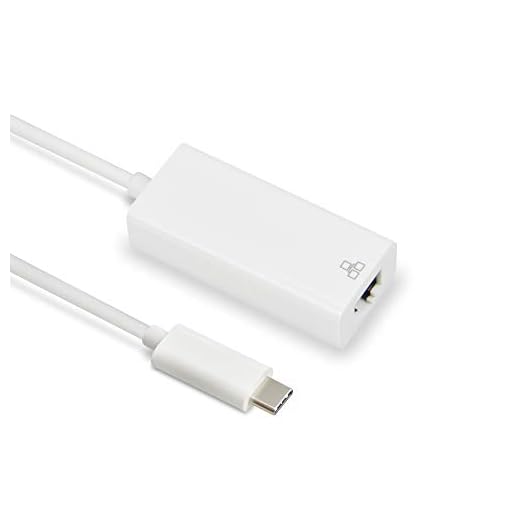 ADWITS USB 3.1 Tipo-C a Gigabit Ethernet Cable Adaptador, RJ45 10/100/1000 Gigabit Ethernet a USB-C Thunderbolt 3 Adaptador de Red LAN para XPS, ChromeBook Pixel y más, Blanco