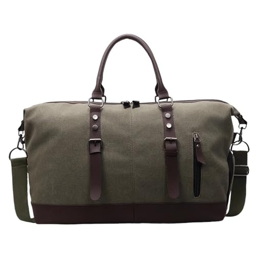 Travel Garment Bags Tote Travel Female Short Distance Canvas Luggage Out Storage Bag Duffle Bag(Green) - Main Image