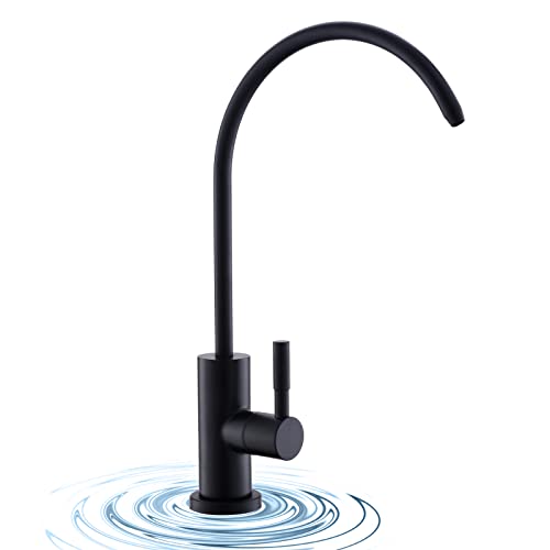 WEWE Matte Black Drinking Water Faucet Non Air Gap Stainless Steel Filtered Faucet for Kitchen Sink...