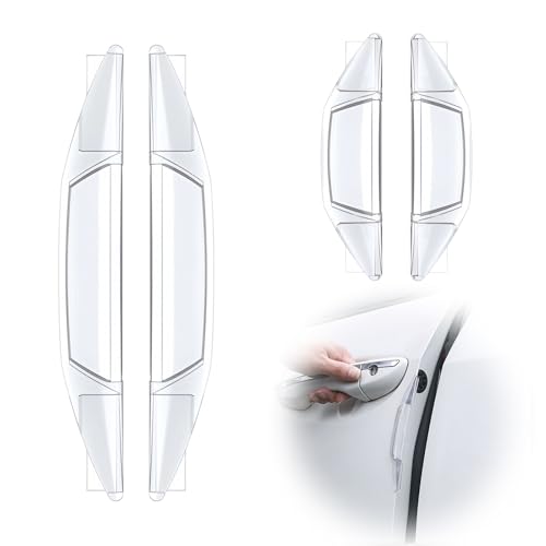 Protector de Puertas de Coche 4 Piezas - Protector Puerta Coche Transparente Universal | Protector Coche Anti-Golpes, Autoadhesivo y Fácil Instalación para Bordes contra Raspones