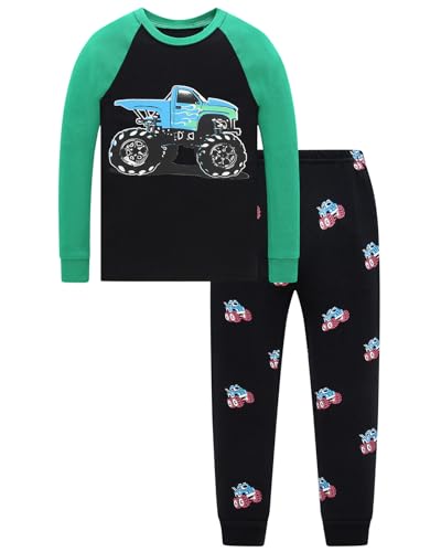 Image of Little bety Boys 4 Pieces Cotton Pajamas Toddlers Long Sleeve 24M-12Years