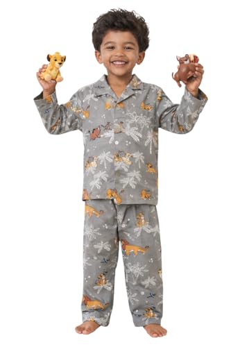 Image of TONY & JONY Summer Casual Wear Self Design Cartoons Printed Full Sleeve 100% Pure Cotton Kid's Top Bottom Set /Night Suit