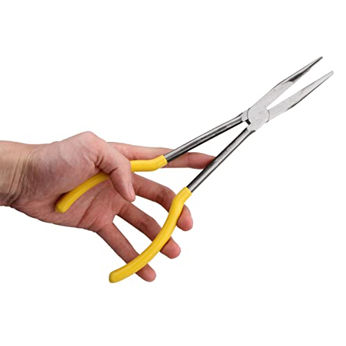 Yantone Long Reach Needle Nose Pliers, 11" Straight Pliers For Jewelry Making, Mechanics Or Home Repairing #TOP1