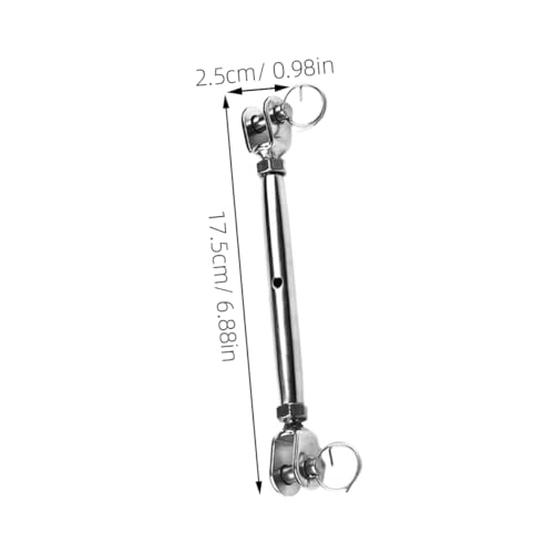 STOBAZA Juego de 2 Tensores tipo Quijada de Cuerpo Cerrado de Acero Inoxidable para Cables miniatura 3