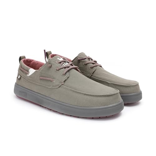 WALK IN PITAS | MAUI | Mocasines de Hombre | Náuticos Casual | Zapatillas de Tela | Zapatos sin Cordones | Deportivas Casuales | Calzado de Walkinpitas | Pardo 42