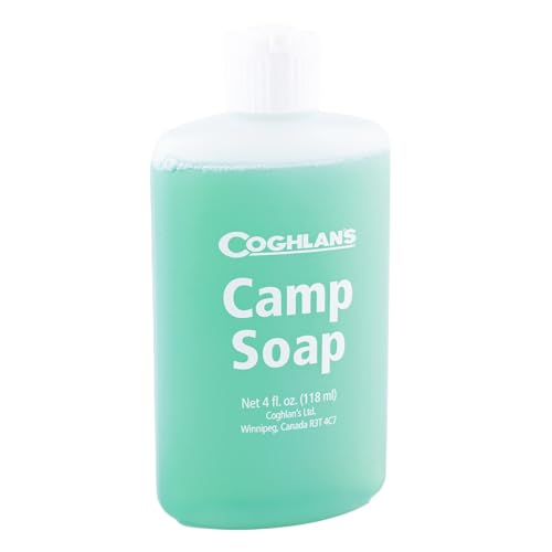 Coghlan's Biodegradable Camp Soap, 4 oz – Compact and Concentrated for Camping, Hiking, Backpacking, Travel, and Outdoor Adventures – Eco-Friendly, Unscented, Versatile Cleaning Solution