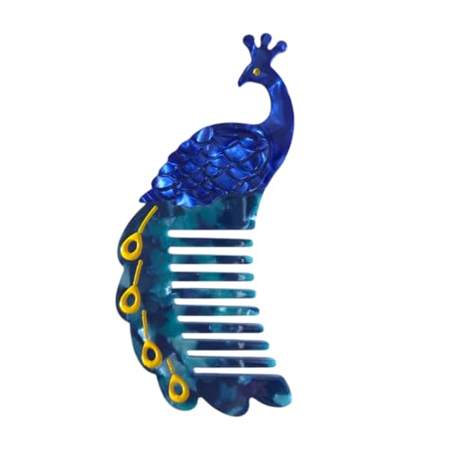 Peine de Acetato con Diseño de Pavo Real miniatura 1