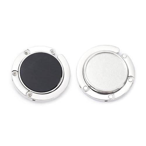 BinPhorm Ganchos de Bolso para Mesa,2 PCS Gancho para Monedero Plegable Colgador de Bolsos con Antideslizante Metal Bolso Gancho Redondo Plegable para Abrigos Bolsos Paraguas