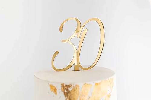 Thirty Cake Topper Happy 30th Birthday Cake Topper Gold Cheers to 30 Years Birthday Cake Pick 30 Fabulous Cake Decoration for Happy 30th Birthday Anniversary Party Cake Decorations Supplies