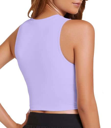 Image of Sports Bras for Women Removable Padded Athletic Yoga Running Crop Tops Sleeveless Gym Workout Tops