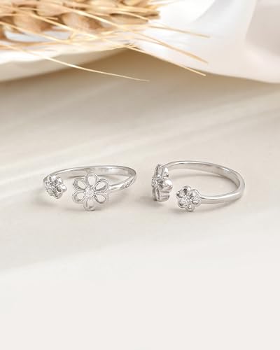 Image of ROOVI 925 Sterling Silver BIS Hallmarked Toe Ring I Gifts for Girlfriend, Gifts for Women & Girls| With Certificate of Authenticity and 925 Stamp