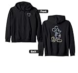 Disney Mickey and Friends Mickey Neon Outline Front & Back Zip Hoodie