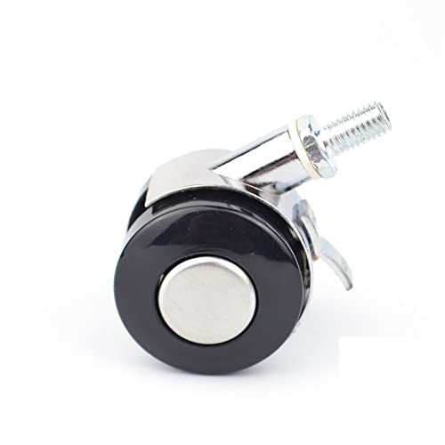 Roulette silencieuse en alliage de zinc avec vis de roue M8 résistante