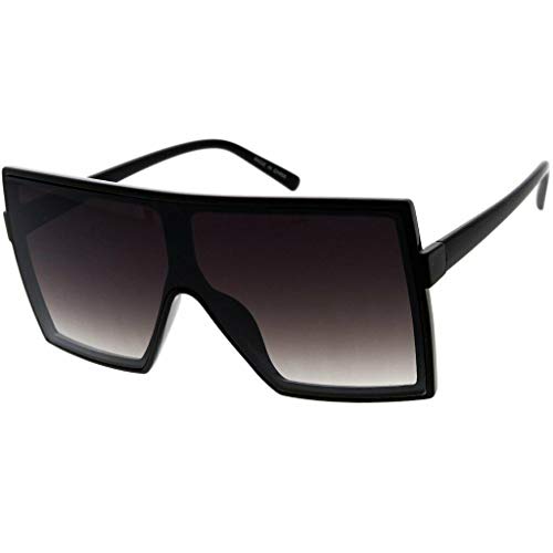 FLAWLESS Large Sunglasses for Women Oversized Men Flat Top Fashion Trendy Mono Lens Shades