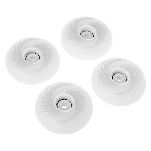 YIJU Rodas de Reposição de 4 Unidades para Patins Ao Ar Livre em Linha, Roda de PU Reluzente E Ilumi