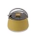 Bollitore da campeggio portatile pieghevole in silicone bollitore teiera caffettiera, 1 litro, giallo terra