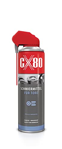 CX80 | 500ml Schmiermittel für Tore | Pflegespray für Garagen-, Roll-, Schiebe- & Flügeltore | Schmierung, Korrosionsschutz & Enteisung | gegen Quietschgeräusche & Schwergängigkeit CX80 | 500ml Schmiermittel für Tore | Pflegespray für Garagen-, Roll-, Schiebe- & Flügeltore | Schmierung, Korrosionsschutz & Enteisung | gegen Quietschgeräusche & Schwergängigkeit