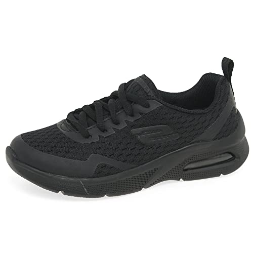 Skechers Jungen Microspec Max Sneaker, Black Textile Trim, 35.5...