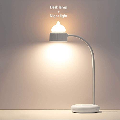 Lámpara de escritorio LED regulable con puerto de carga USB y luz nocturna integrada 2