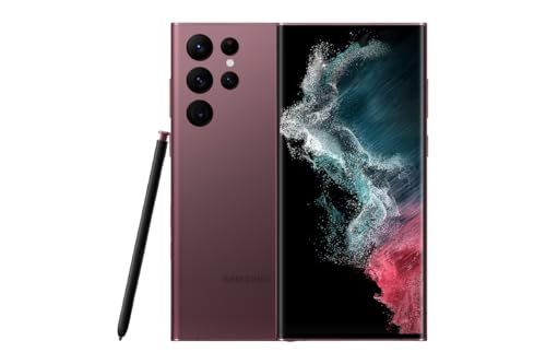 Image of Samsung Galaxy S22 Ultra 5G, US Version, 128GB, Burgundy - Unlocked (Renewed)