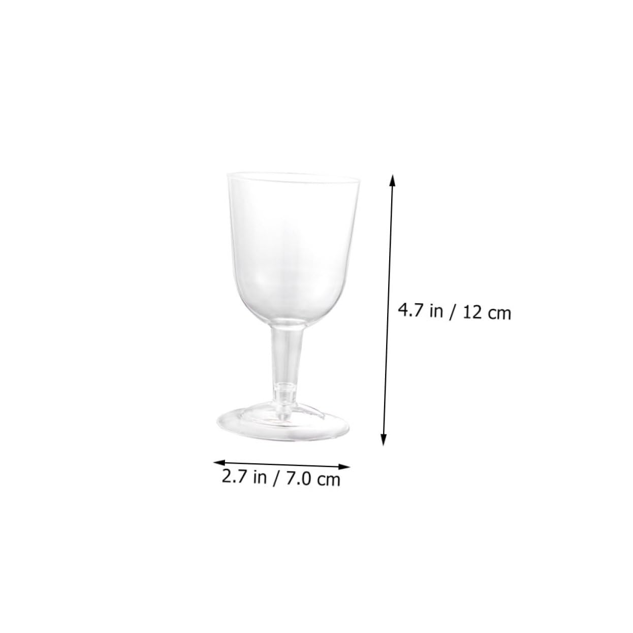 FUNOMOCYA 8pcs Plastic Cups Detachable Bottom Goblets 180ml 6oz Wine Tumbler Set