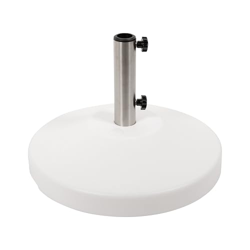 US Weight Fillable Free Standing Umbrella Base, Empty, White