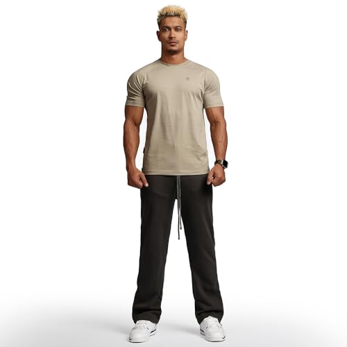 Image of Casual Short Sleeve Crew Neck Classic Wicking Breathable Fitness Muscle Athletic T Shirts Mens