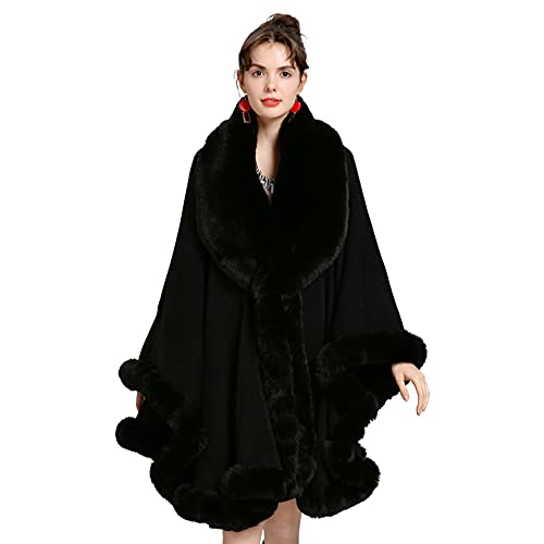 Old DIrd Elegant Faux Fox Fur Collar Knitted...