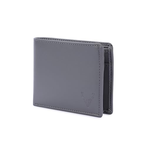 Image of Men's Vegan Leather Wallet | Slim Design | RFID Protected | Lightweight | Durable Bifold | Grey