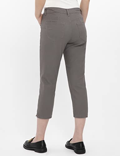 Hacikis Womens Twill Chino Capris Straight Leg Basic 5-Pocket Business Capri Pants Trousers4