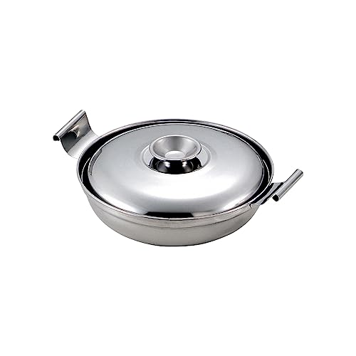 Pearl Metal HC-76 Chige Pot, 6.7 inches (17 cm), Shallow Type, Induction Compatible, Stainless Steel, Made in Japan