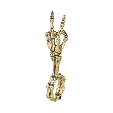 Cigarette Holder Ring Metal Smoke Holder Elegant Skeleton Finger Holder Ring for Women and Men Protect Your Finger Cover