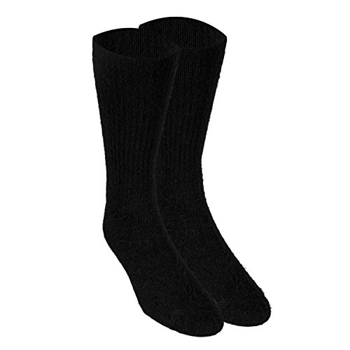 Image of Truform Medical Compression Socks for Men and Women, 8-15 mmHg Crew Length to Mid-Calf, Black, Large (Pack of 2)