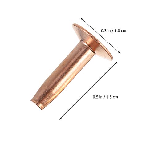 Exceart Kit de Rebites e Rebarbas de Cobre com 20 Conjuntos de Rebites de Couro Rebites de Cobre Kit