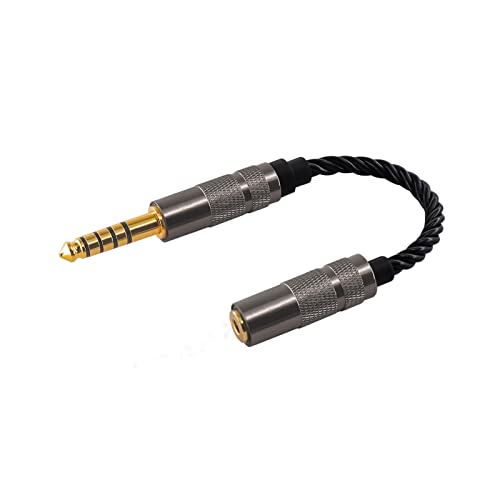 Répartiteur de casque de 4,4 mm femelle vers mâle pour PC et microphone