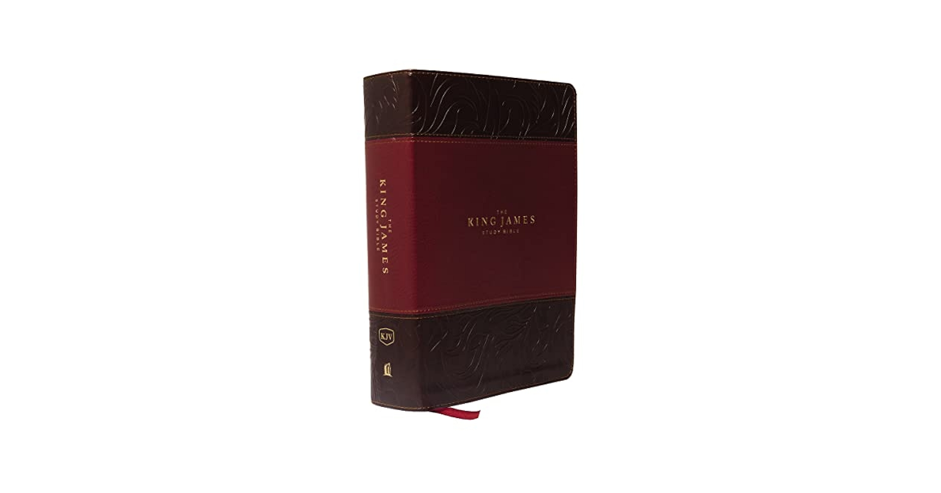 KJV, The King James Study Bible, Leathersoft, Burgundy, Red