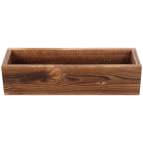 GALPADA Cedar Wooden Flower Planter Box Rustic Design for Outdoor Gardening for Succulent and Flower Decoration Balcony Material