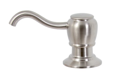 PREMIER GIDDS-120443 Wellington Soap Dispenser With Brass Head, 17.5 Oz, Brushed Nickel - 120443