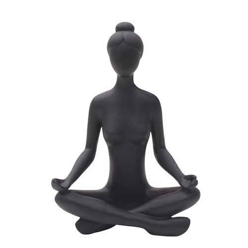 Mikasa Matte Black Modern Yoga Pose Figurine