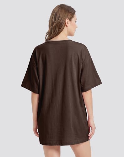 Image of VIUTIL Womens Oversized T Shirt Dress Short Sleeve Crewneck Cotton Mini Dress with Pockets 2026 Casual Summer Clothes