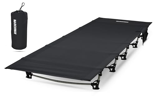 MARCHWAY-Ultralight-Folding-Tent-Camping-Cot-Bed-Portable-Compact-for-Outdoor-Travel-Base-Camp-Hiking-Mountaineering-Lightweight-Backpacking-Black