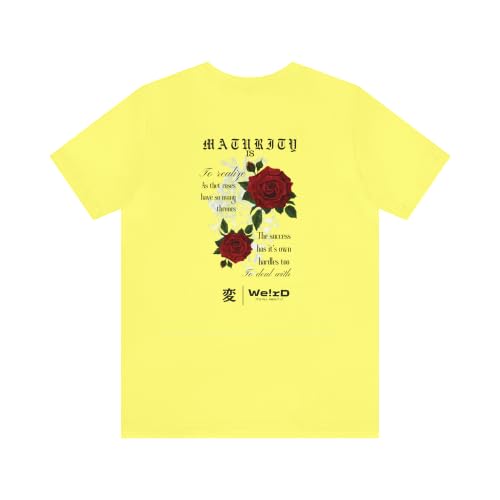Modern Design Colourful Rose Printed Light Round Neck Men's Half Sleeve Light Yellow T-Shirt | Weird T-Shirt for Men-CMTT102