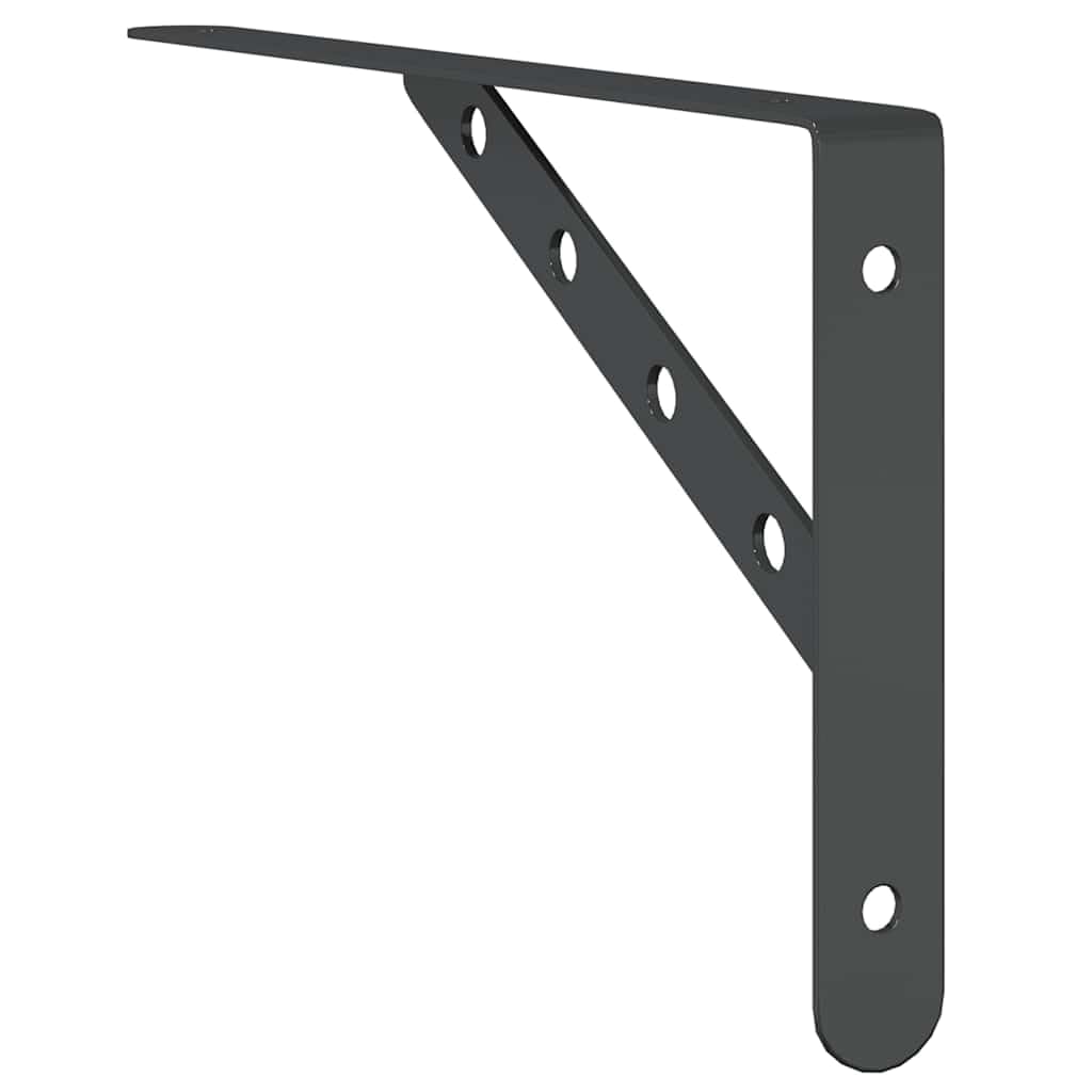 Soporte de estante 4 unidades, 30 x 2,5 x 15,5 cm, acero inoxidable negro, 3 mm de grosor, 50 kg capacidad de carga, para baño, cocina, dormitorio, montaje en pared