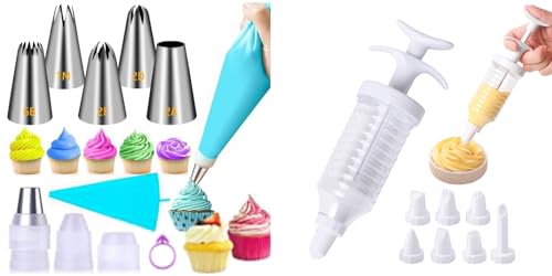Image of Suuker Large Piping Tips & Cake Decorating Gun