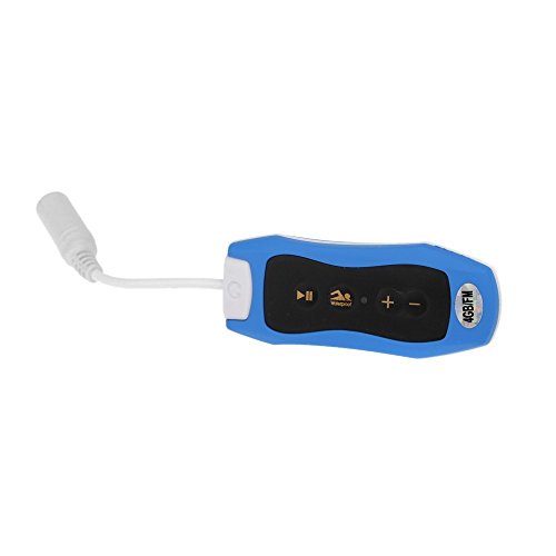 Cikuso 4GB IPX6 Deporte Impermeable MP3 Jugardor FM Radio por Natacion/Correr Submarino Correr/SPA + Impermeable Gancho de Oreja Auricular