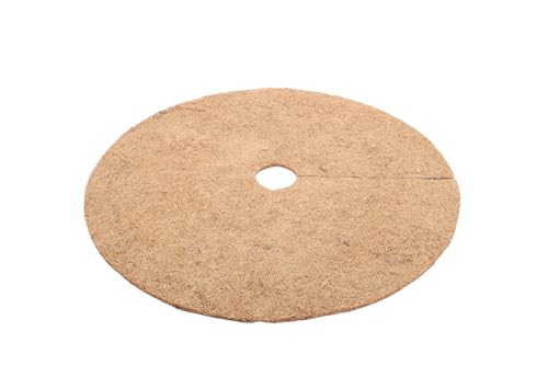 Wacredo Kokosmatte rund/Winterschutz & Frostschutz für Topfpflanzen | Pflanzenschutz aus 100% Kokosfasern, Mulchscheibe (20cm - 80cm Ø) (Ø 45cm, 1 Stück)