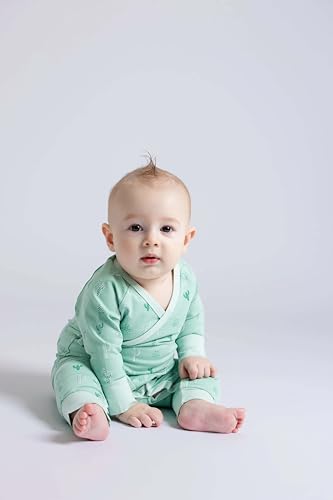 MONICA + ANDY Unisex Baby Organic Kimono Tie One-piece2