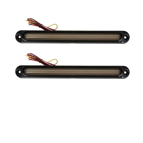Feu arrière LED clignotant universel 12V 24V ambre rouge pour remorque x2